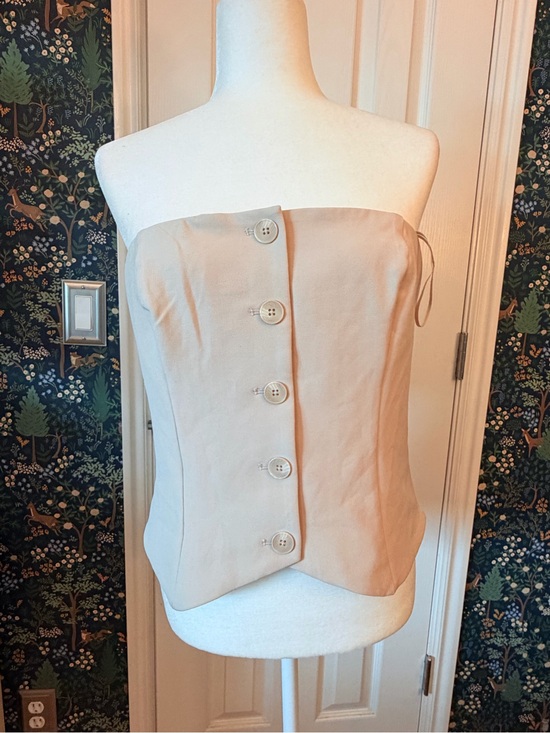 Express Tops - Express Strapless Bustier Tube Top in Beige